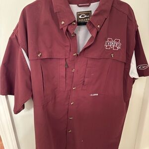 Drake Mississippi State Button Down Casual Shirt